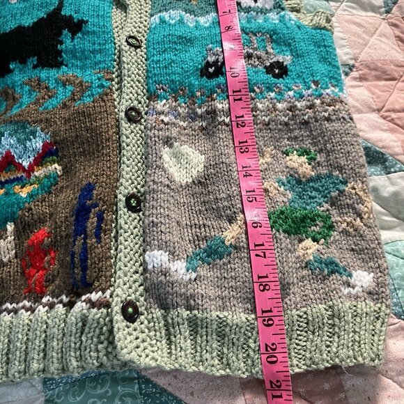 Vintage Handmade Knit Sweater Vest Kids Soccer Novelty Sailboat Animals - Picture 5 of 5